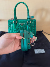Carica l'immagine nel visualizzatore di Gallery, Prada Mini Galleria Cristalli Verde Smeraldo