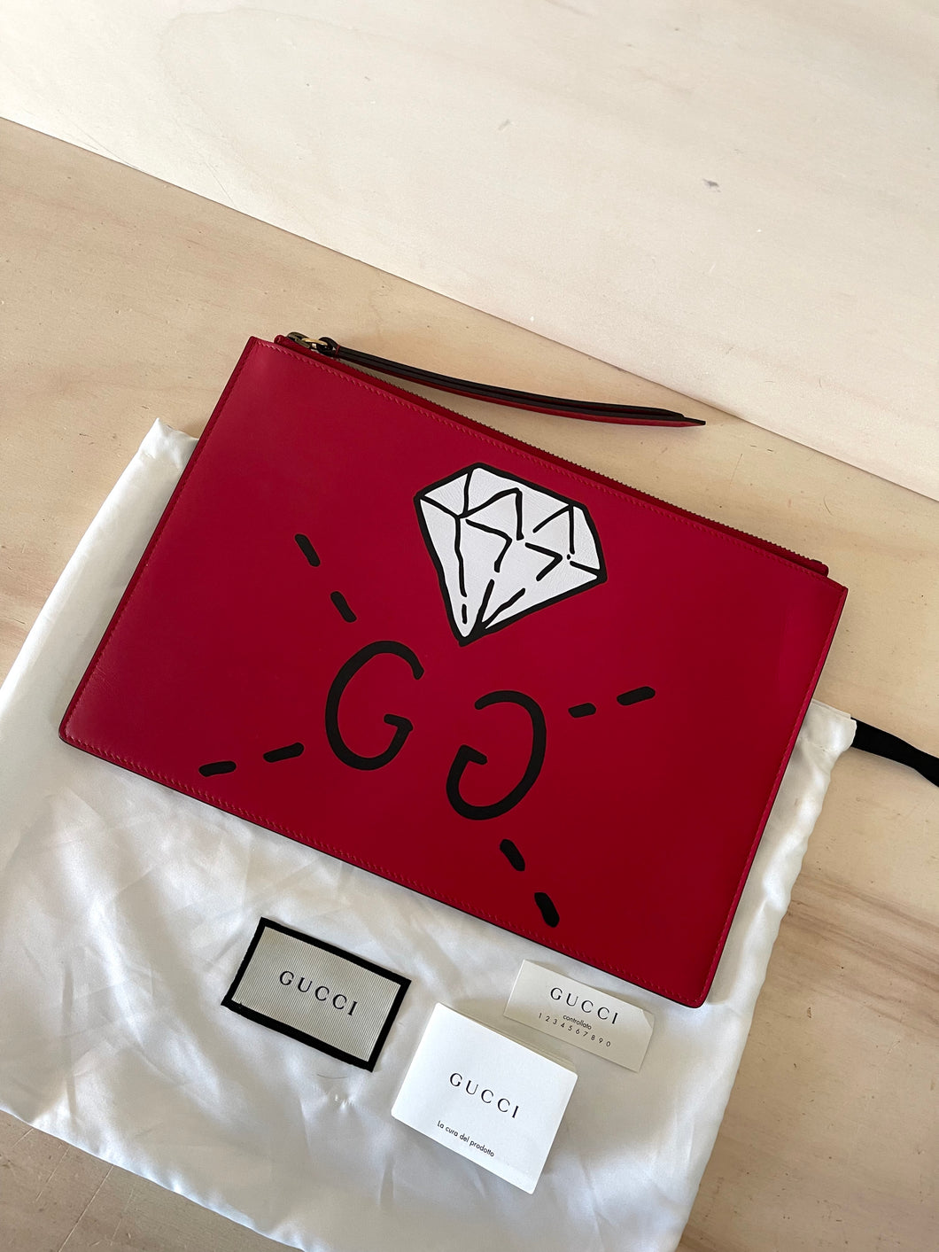 Gucci pochette piatta Limited edition diamond