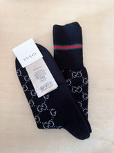 Carica l&#39;immagine nel visualizzatore di Gallery, Gucci Calzini Neri Logo GG Fascia Web
