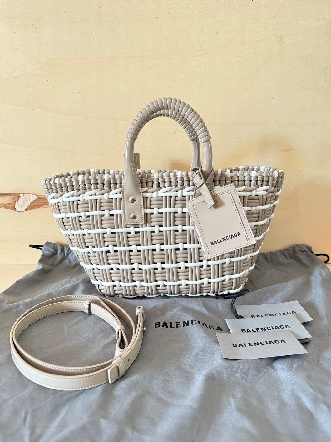 Balenciaga Borsa Basket Bistro XS Bicolor