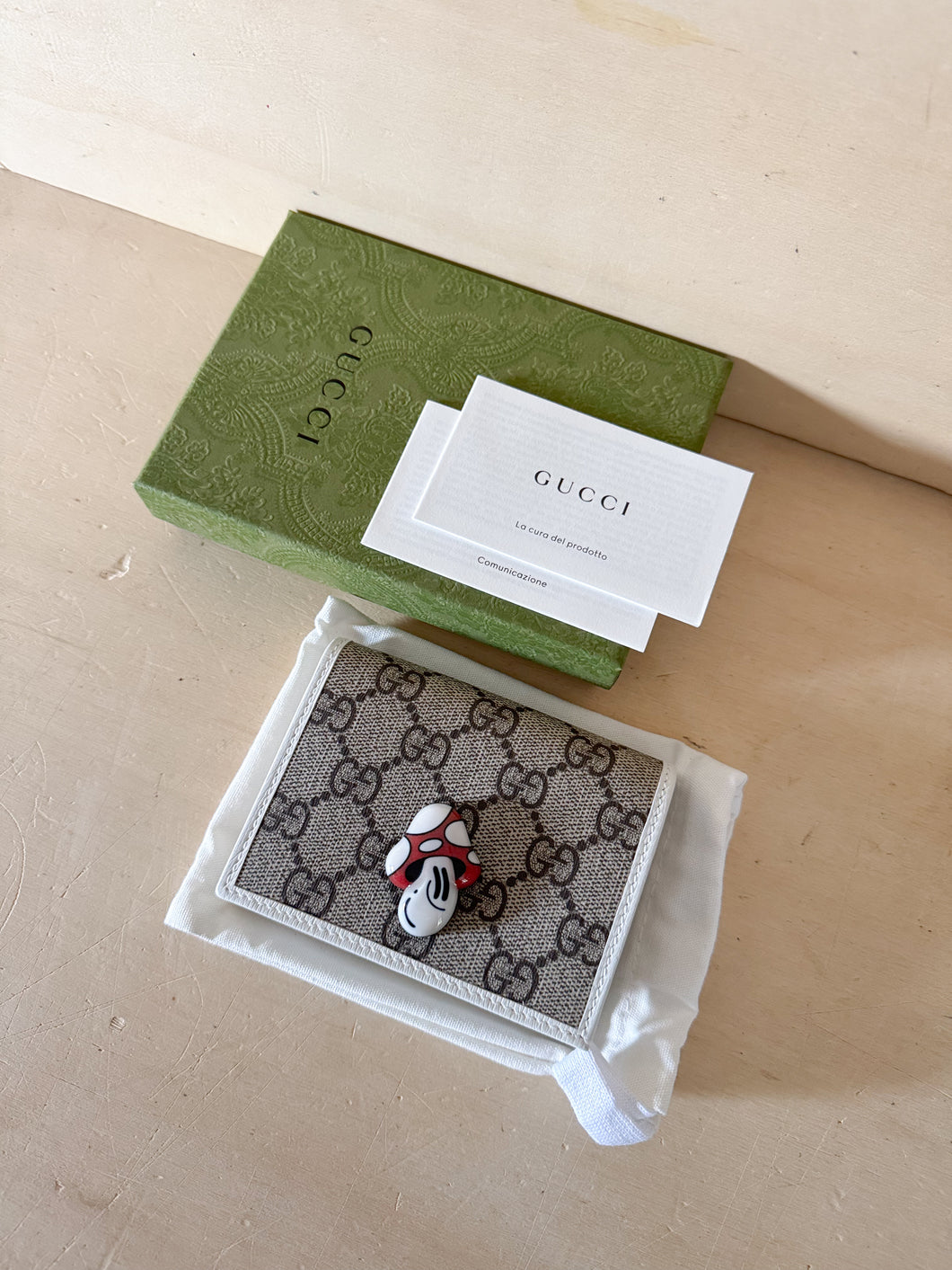 Gucci Portafoglio Compact GG Supreme Limited Funghetto