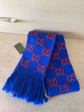 Carica l'immagine nel visualizzatore di Gallery, Gucci Maxi Sciarpa Lana GG Blu
