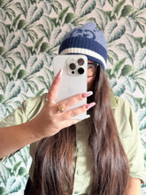 Carica l&#39;immagine nel visualizzatore di Gallery, Gucci Cappellino Cashmere GG Jumbo Blu &amp; Bianco
