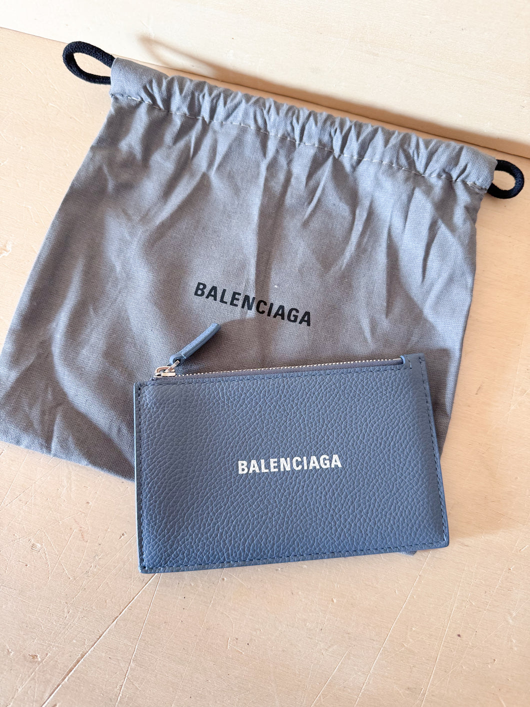 Balenciaga Portacarte & Monete Lungo Color Blue Jeans