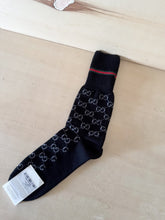 Carica l&#39;immagine nel visualizzatore di Gallery, Gucci Calzini Neri Logo GG Fascia Web

