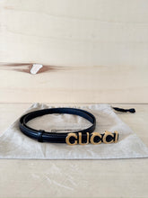 Carica l&#39;immagine nel visualizzatore di Gallery, Gucci Cintura Logo Scritta Nera
