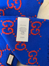 Carica l'immagine nel visualizzatore di Gallery, Gucci Maxi Sciarpa Lana GG Blu
