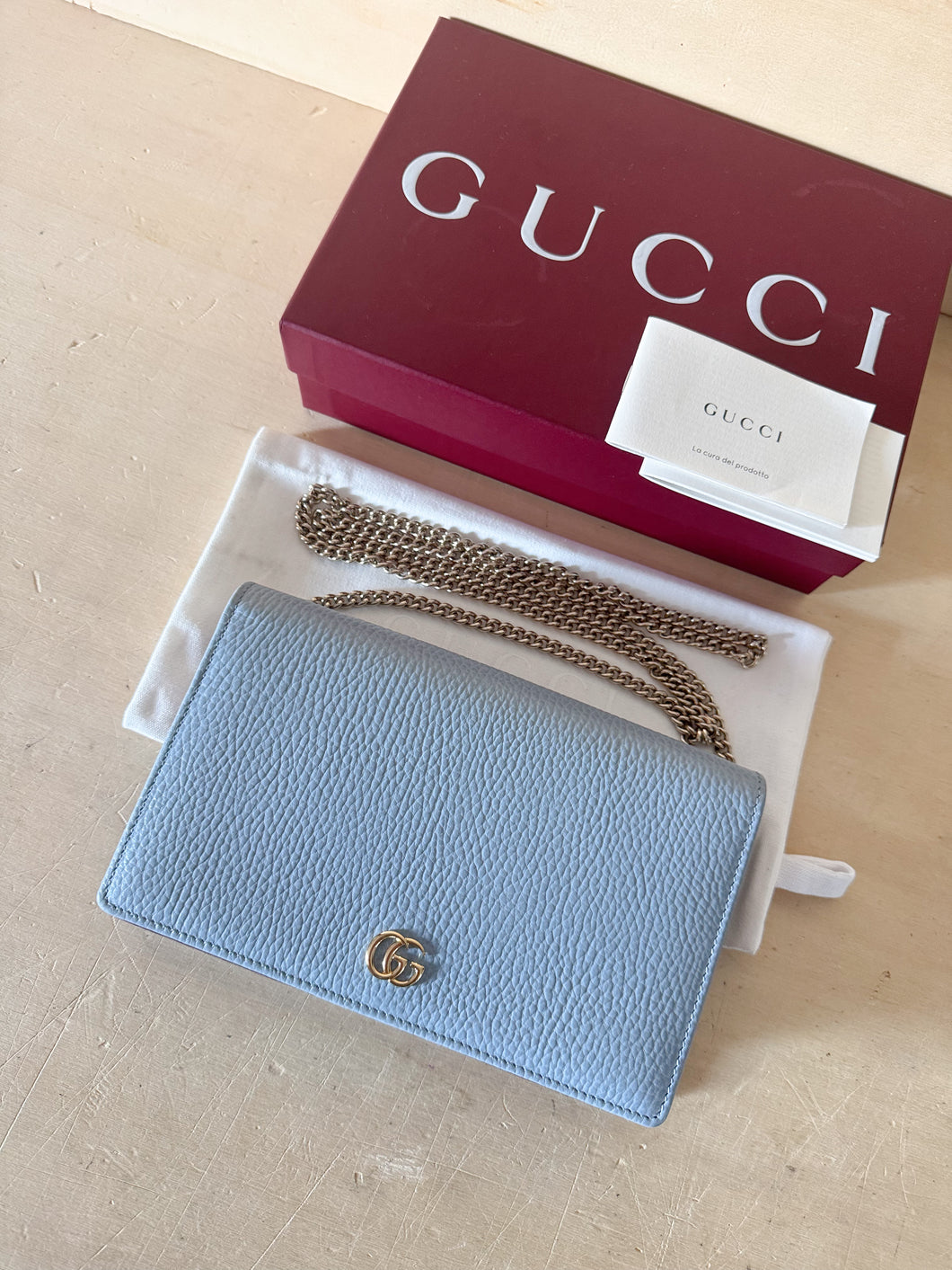 Gucci GG Marmont Wallet On Chain Bicolor
