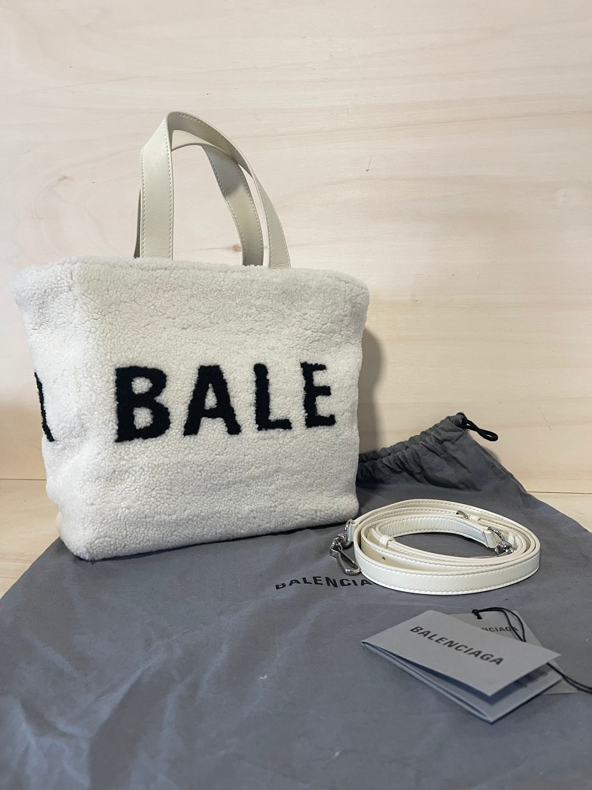 Balenciaga shearling bag hotsell